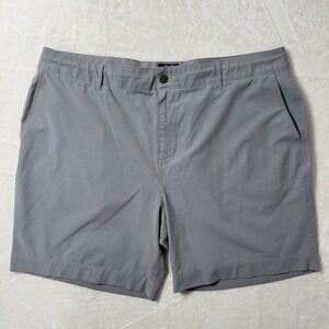 Faherty All Day Shorts 7" Mens Sz 38 Gray Flat Front Chino